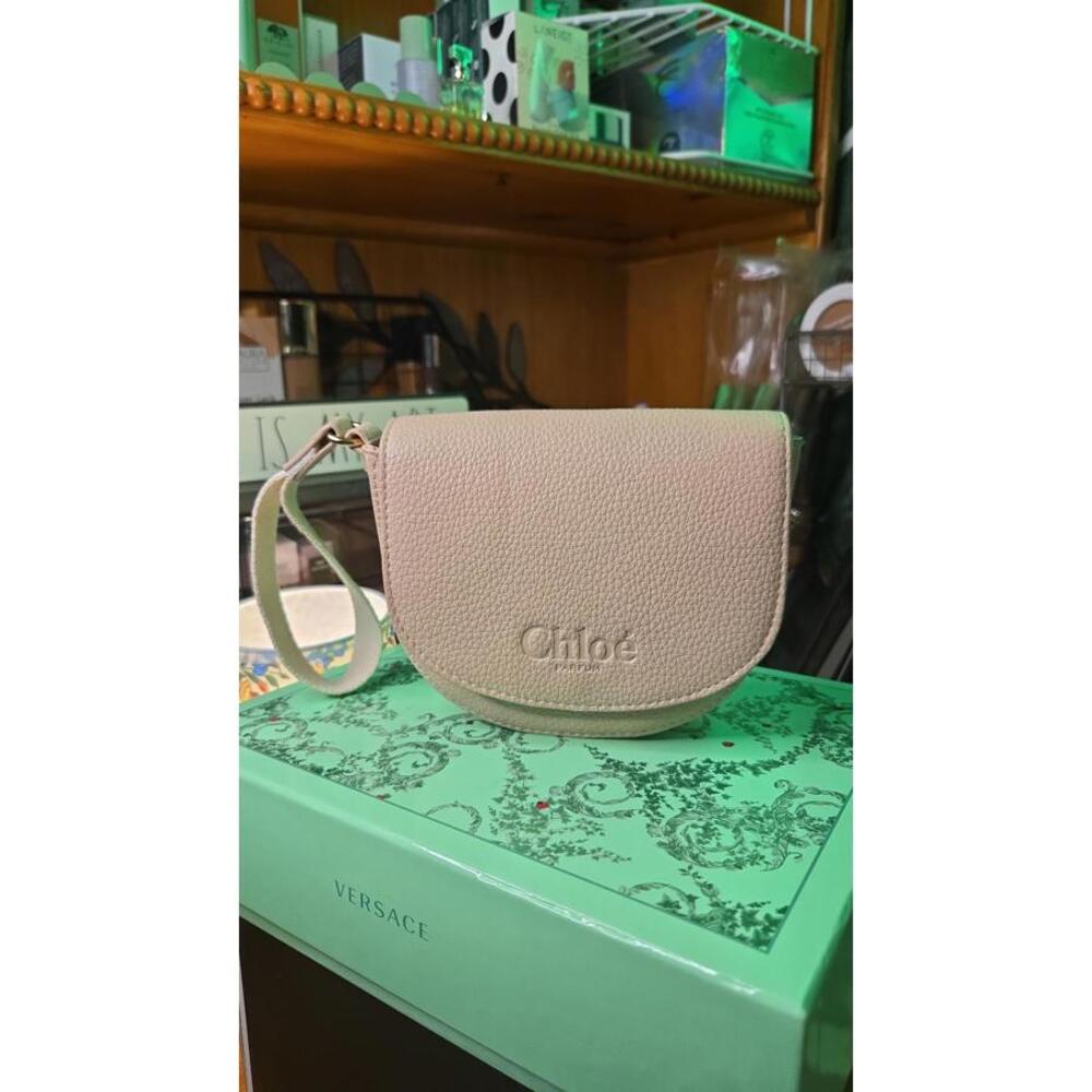 Chloé Parfums Beige Wristlet Pouch